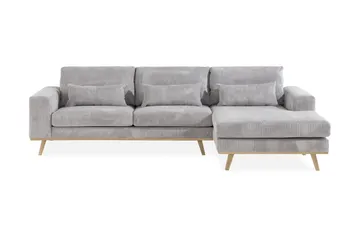 Copenhagen 4-sits Högervänd L-formad Divansoffa i Manchester - Ljusgrå - Products - Möbler - Soffa - Divansoffa & schäslongsoffa - 4 sits soffa med divan