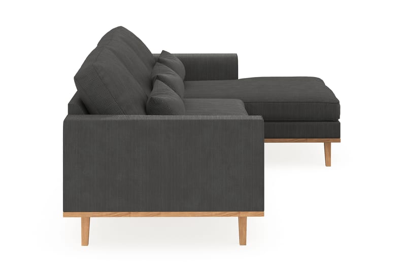 Copenhagen 4-sits Högervänd L-formad Divansoffa i Manchester - Mörkgrå - Products - Möbler - Soffa - Divansoffa & schäslongsoffa - 4 sits soffa med divan