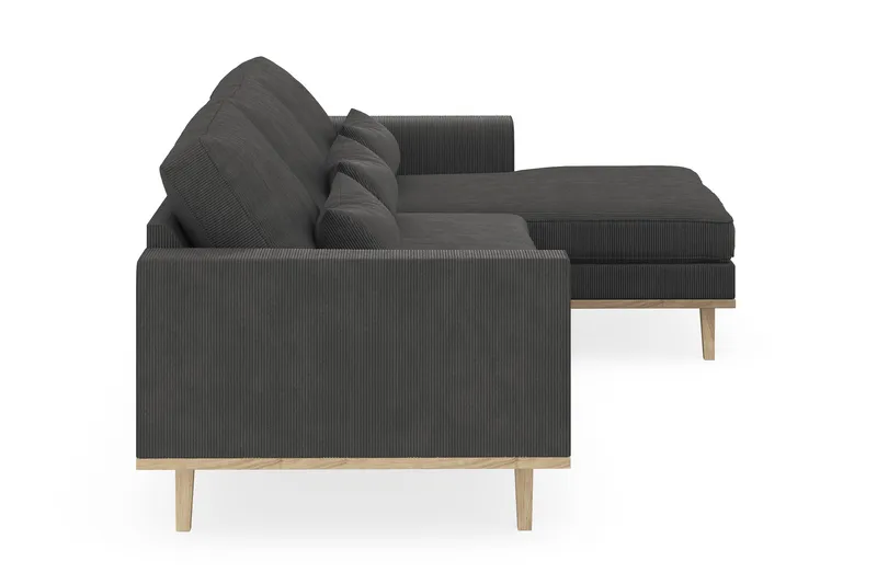 Copenhagen 4-sits Högervänd L-formad Divansoffa i Manchester - Mörkgrå - Products - Möbler - Soffa - Divansoffa & schäslongsoffa - 4 sits soffa med divan