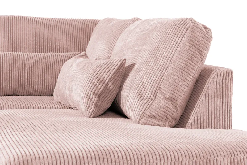 Copenhagen 4-sits Högervänd L-formad Divansoffa i Manchester - Rosa - Products - Möbler - Soffa - Divansoffa & schäslongsoffa - 4 sits soffa med divan
