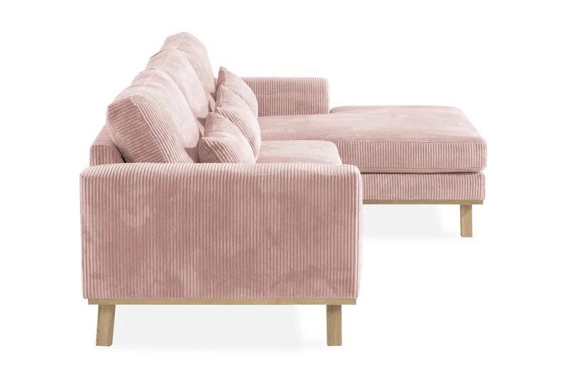 Copenhagen 4-sits Högervänd L-formad Divansoffa i Manchester - Rosa - Products - Möbler - Soffa - Divansoffa & schäslongsoffa - 4 sits soffa med divan