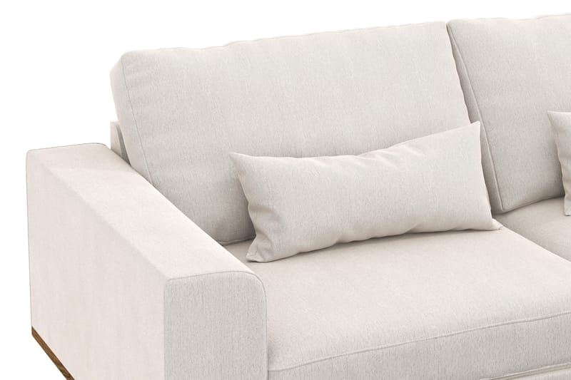 Copenhagen 4-sits Högervänd L-formad Divansoffa i Sammet - Krämvit - Products - Möbler - Soffa - Divansoffa & schäslongsoffa - 4 sits soffa med divan