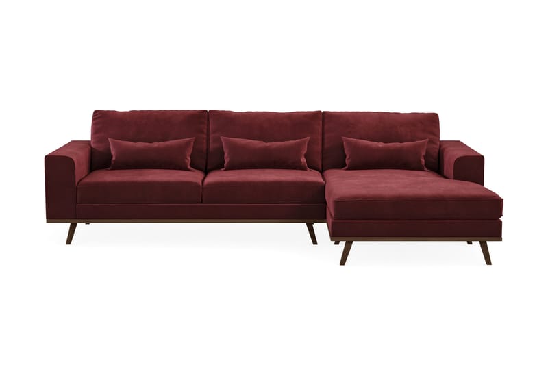 Copenhagen 4-sits Högervänd L-formad Divansoffa i Sammet - Lila - Products - Möbler - Soffa - Divansoffa & schäslongsoffa - 4 sits soffa med divan