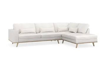 Copenhagen 4-sits Högervänd L-formad Schäslongsoffa i Bouclé - Vit - Products - Möbler - Soffa - Divansoffa & schäslongsoffa - 4 sits soffa med divan