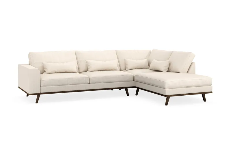 Copenhagen 4-sits Högervänd L-formad Schäslongsoffa i Manchester - Beige - Products - Möbler - Soffa - Divansoffa & schäslongsoffa - 4 sits soffa med divan