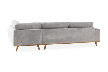 Copenhagen 4-sits Högervänd L-formad Schäslongsoffa i Manchester - Ljusgrå - Products - Möbler - Soffa - Divansoffa & schäslongsoffa - 4 sits soffa med divan