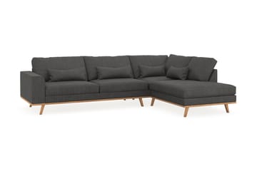 Copenhagen 4-sits Högervänd L-formad Schäslongsoffa i Manchester - Mörkgrå - Products - Möbler - Soffa - Divansoffa & schäslongsoffa - 4 sits soffa med divan