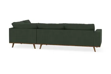 Copenhagen 4-sits Högervänd L-formad Schäslongsoffa i Manchester - Mörkgrön - Products - Möbler - Soffa - Divansoffa & schäslongsoffa - 4 sits soffa med divan