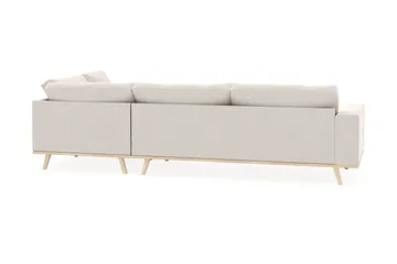Copenhagen 4-sits Högervänd L-formad Schäslongsoffa i Sammet - Krämvit - Products - Möbler - Soffa - Divansoffa & schäslongsoffa - 4 sits soffa med divan
