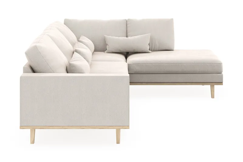 Copenhagen 4-sits Högervänd L-formad Schäslongsoffa i Sammet - Krämvit - Products - Möbler - Soffa - Divansoffa & schäslongsoffa - 4 sits soffa med divan