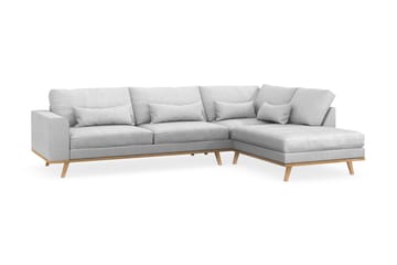 Copenhagen 4-sits Högervänd L-formad Schäslongsoffa i Tyg - Ljusgrå - Products - Möbler - Soffa - Divansoffa & schäslongsoffa - 4 sits soffa med divan