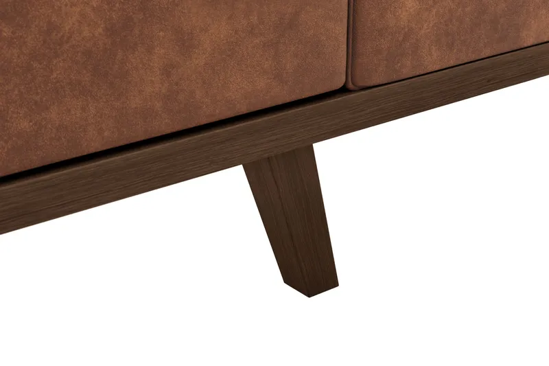 Copenhagen 4-sits Vänstervänd L-formad Divansoffa i Konstläder - Brun - Products - Möbler - Soffa - Divansoffa & schäslongsoffa - 4 sits soffa med divan