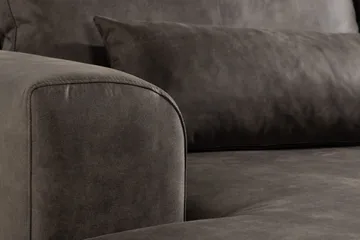 Copenhagen 4-sits Vänstervänd L-formad Divansoffa i Konstläder - Mörkgrå - Products - Möbler - Soffa - Divansoffa & schäslongsoffa - 4 sits soffa med divan