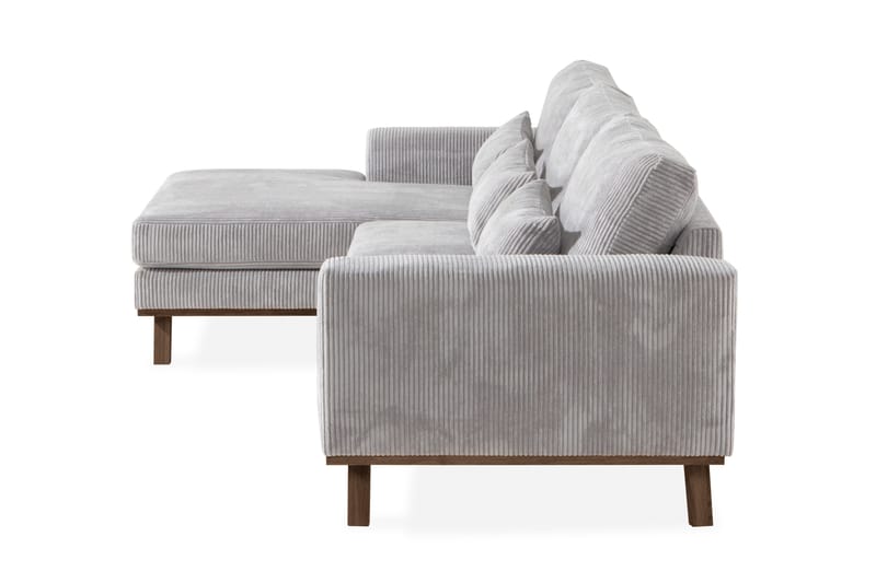 Copenhagen 4-sits Vänstervänd L-formad Divansoffa i Manchester - Ljusgrå - Products - Möbler - Soffa - Divansoffa & schäslongsoffa - 4 sits soffa med divan
