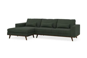 Copenhagen 4-sits Vänstervänd L-formad Divansoffa i Manchester - Mörkgrön - Products - Möbler - Soffa - Divansoffa & schäslongsoffa - 4 sits soffa med divan
