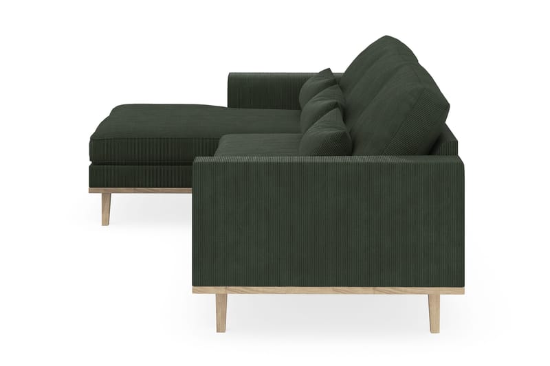 Copenhagen 4-sits Vänstervänd L-formad Divansoffa i Manchester - Mörkgrön - Products - Möbler - Soffa - Divansoffa & schäslongsoffa - 4 sits soffa med divan