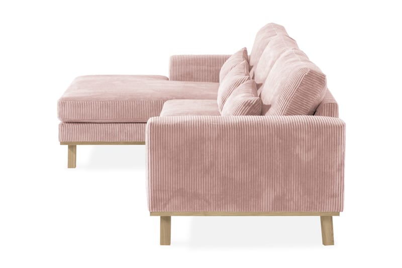 Copenhagen 4-sits Vänstervänd L-formad Divansoffa i Manchester - Rosa - Products - Möbler - Soffa - Divansoffa & schäslongsoffa - 4 sits soffa med divan
