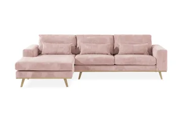 Copenhagen 4-sits Vänstervänd L-formad Divansoffa i Manchester - Rosa - Products - Möbler - Soffa - Divansoffa & schäslongsoffa - 4 sits soffa med divan
