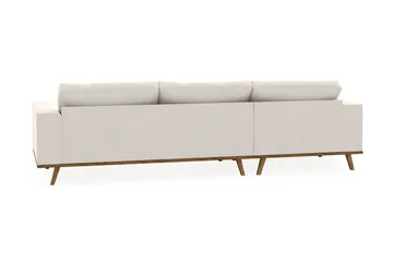 Copenhagen 4-sits Vänstervänd L-formad Divansoffa i Sammet - Krämvit - Products - Möbler - Soffa - Divansoffa & schäslongsoffa - 4 sits soffa med divan
