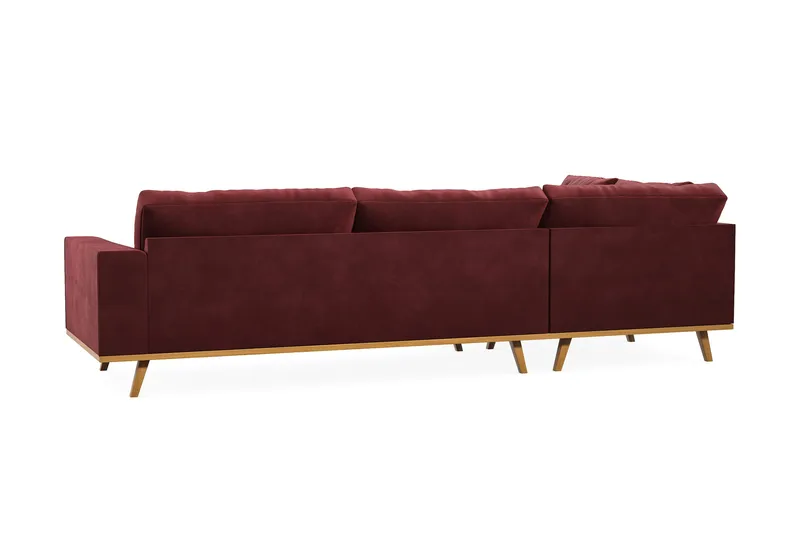 Copenhagen 4-sits Vänstervänd L-formad Divansoffa i Sammet - Lila - Products - Möbler - Soffa - Divansoffa & schäslongsoffa - 4 sits soffa med divan