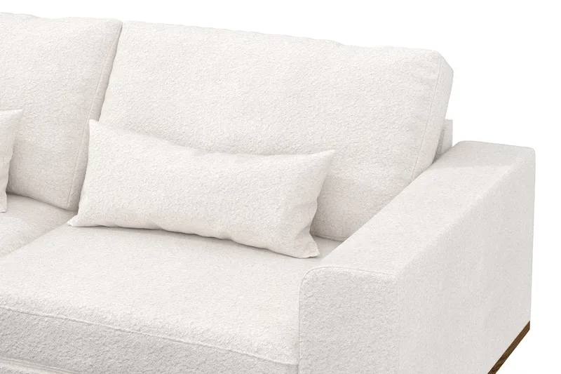 Copenhagen 4-sits Vänstervänd L-formad Schäslongsoffa i Bouclé - Vit - Products - Möbler - Soffa - Divansoffa & schäslongsoffa - 4 sits soffa med divan