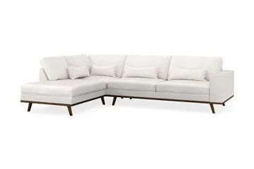 Copenhagen 4-sits Vänstervänd L-formad Schäslongsoffa i Bouclé - Vit - Products - Möbler - Soffa - Divansoffa & schäslongsoffa - 4 sits soffa med divan