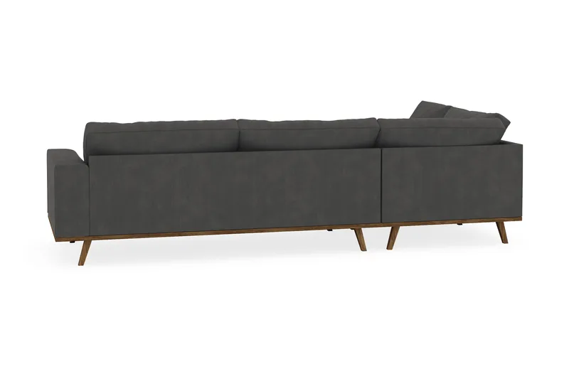 Copenhagen 4-sits Vänstervänd L-formad Schäslongsoffa i Manchester - Mörkgrå - Products - Möbler - Soffa - Divansoffa & schäslongsoffa - 4 sits soffa med divan