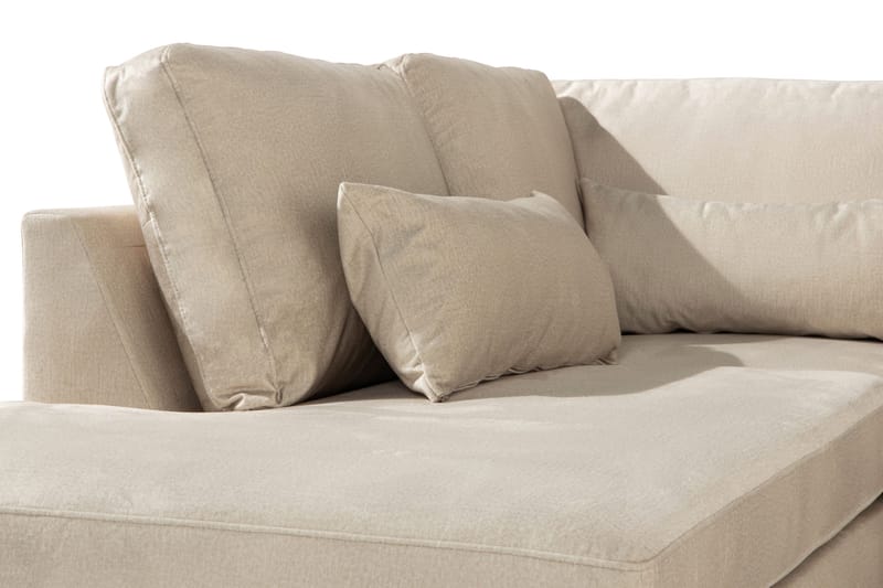 Copenhagen 4-sits Vänstervänd L-formad Schäslongsoffa i Sammet - Beige - Products - Möbler - Soffa - Divansoffa & schäslongsoffa - 4 sits soffa med divan