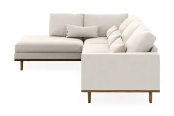 Copenhagen 4-sits Vänstervänd L-formad Schäslongsoffa i Sammet - Krämvit - Products - Möbler - Soffa - Divansoffa & schäslongsoffa - 4 sits soffa med divan