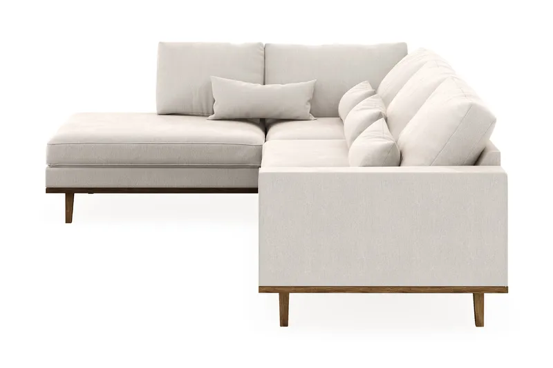 Copenhagen 4-sits Vänstervänd L-formad Schäslongsoffa i Sammet - Krämvit - Products - Möbler - Soffa - Divansoffa & schäslongsoffa - 4 sits soffa med divan