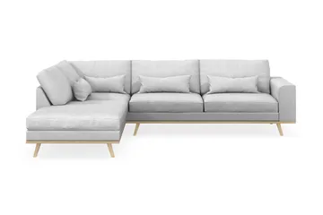 Copenhagen 4-sits Vänstervänd L-formad Schäslongsoffa i Tyg - Ljusgrå - Products - Möbler - Soffa - Divansoffa & schäslongsoffa - 4 sits soffa med divan