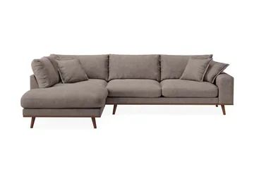 Copenhagen Premium 4-sits Vänstervänd L-formad Djup Schäslongsoffa i Tyg