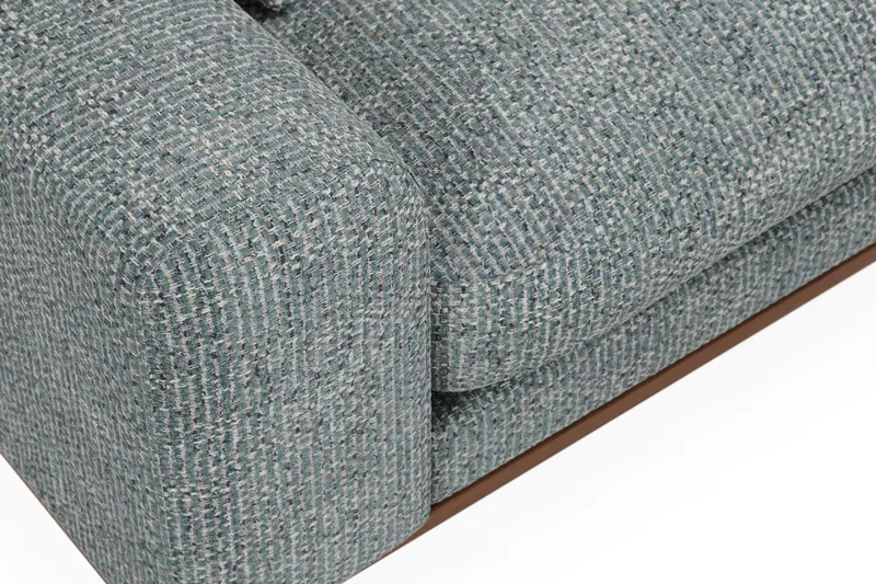 Copenhagen Premium 4-sits Högervänd L-formad Djup Schäslongsoffa i Chenille - Grå/Blå - Products - Möbler - Soffa - Divansoffa & schäslongsoffa - 4 sits soffa med divan