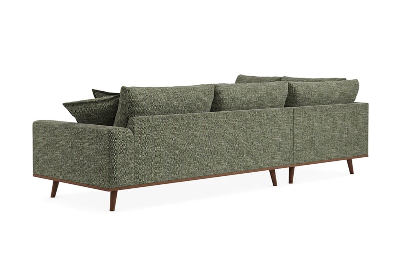 Copenhagen Premium 4-sits Vänstervänd L-formad Djup Schäslongsoffa i Chenille - Grön - Products - Möbler - Soffa - Divansoffa & schäslongsoffa - 4 sits soffa med divan