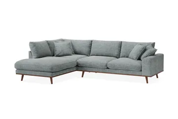 Copenhagen Premium 4-sits Vänstervänd L-formad Djup Schäslongsoffa i Chenille - Grå/Blå - Products - Möbler - Soffa - Divansoffa & schäslongsoffa - 4 sits soffa med divan