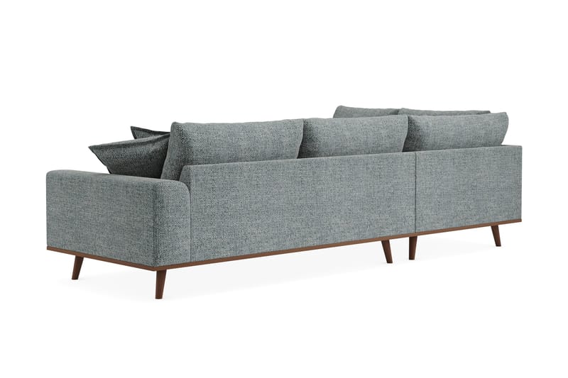 Copenhagen Premium 4-sits Vänstervänd L-formad Djup Schäslongsoffa i Chenille - Grå/Blå - Products - Möbler - Soffa - Divansoffa & schäslongsoffa - 4 sits soffa med divan