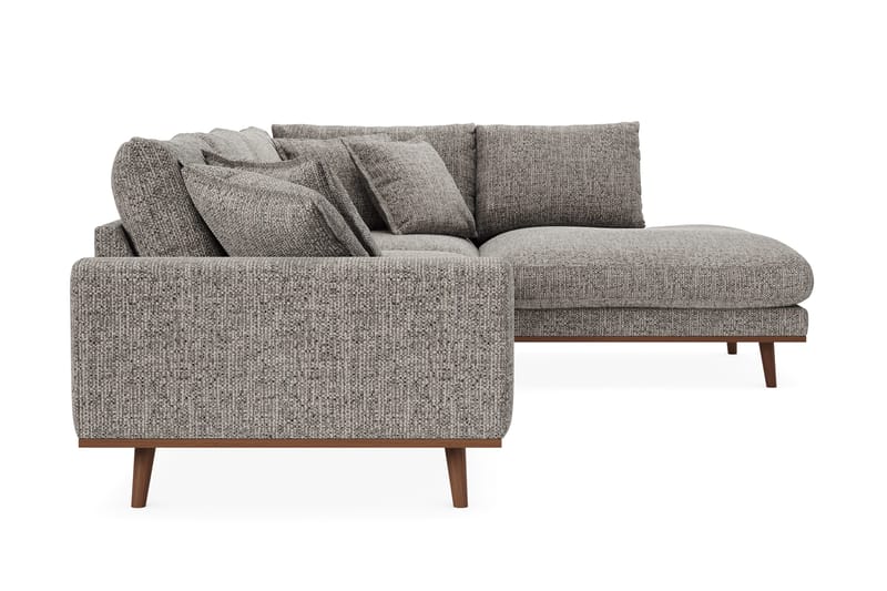 Copenhagen Premium 4-sits Högervänd L-formad Djup Schäslongsoffa i Chenille - Grå - Products - Möbler - Soffa - Divansoffa & schäslongsoffa - 4 sits soffa med divan