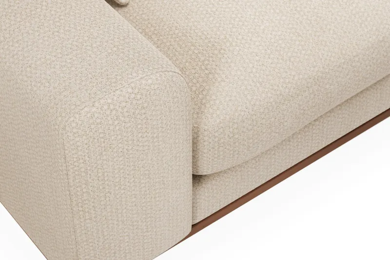 Copenhagen Premium 4-sits Högervänd L-formad Djup Schäslongsoffa i Chenille - Ljusbeige - Products - Möbler - Soffa - Divansoffa & schäslongsoffa - 4 sits soffa med divan