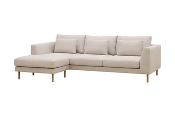 Florenz 3-sits Vänstervänd L-formad Divansoffa i Tyg - Beige - Products - Möbler - Soffa - Divansoffa & schäslongsoffa - 3 sits soffa med divan