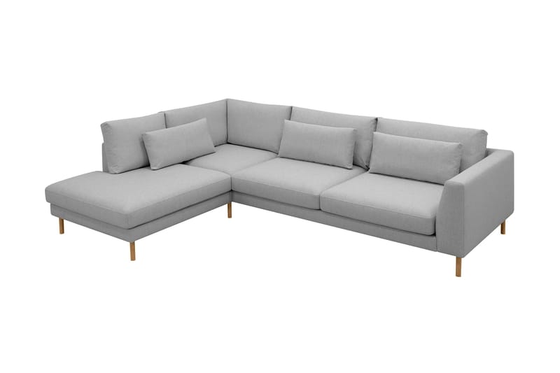 Florenz 4-sits Vänstervänd L-formad Schäslongsoffa i Tyg - Ljusgrå - Products - Möbler - Soffa - Divansoffa & schäslongsoffa - 4 sits soffa med divan