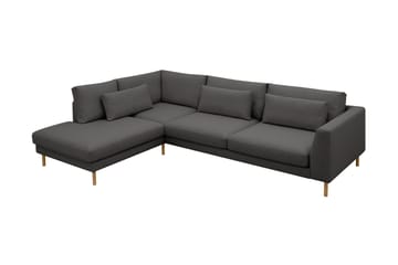Florenz 4-sits Vänstervänd L-formad Schäslongsoffa i Tyg - Mörkgrå - Products - Möbler - Soffa - Divansoffa & schäslongsoffa - 4 sits soffa med divan