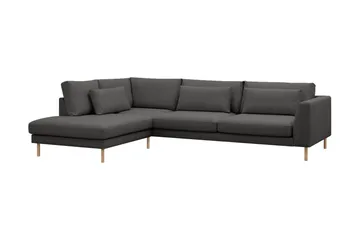 Florenz 4-sits Vänstervänd L-formad Schäslongsoffa i Tyg - Mörkgrå - Products - Möbler - Soffa - Divansoffa & schäslongsoffa - 4 sits soffa med divan