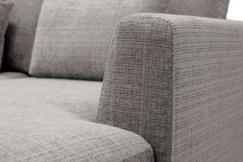 Florenz 4-sits Vänstervänd U-formad Soffa med Divan och Schäslong i Chenille - Ljusgrå - Products - Möbler - Soffa - Divansoffa & schäslongsoffa - 4 sits soffa med divan
