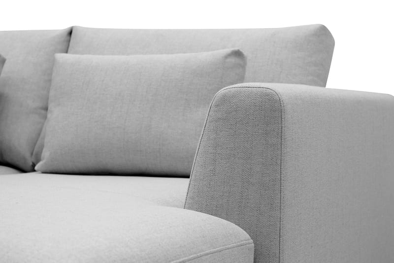 Florenz 4-sits Vänstervänd U-formad Soffa med Divan och Schäslong i Tyg - Ljusgrå - Products - Möbler - Soffa - Divansoffa & schäslongsoffa - 4 sits soffa med divan