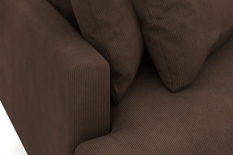 Menard 3-sits Högervänd L-formad Divansoffa i Manchester - Brun - Products - Möbler - Soffa - Divansoffa & schäslongsoffa - 3 sits soffa med divan