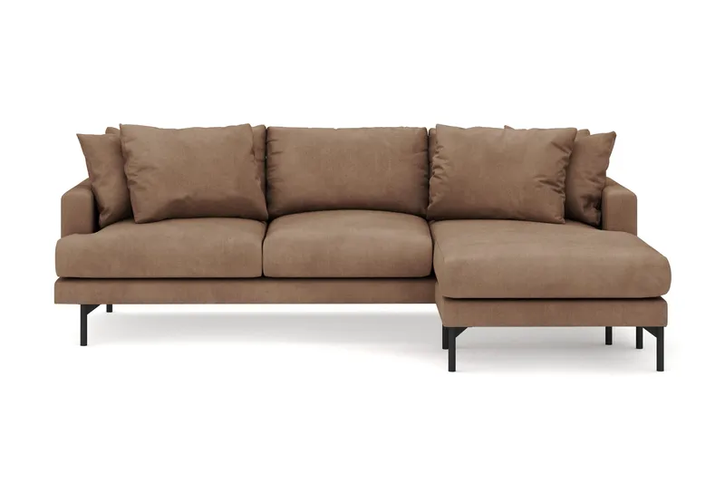 Menard 3-sits Högervänd L-formad Divansoffa i Manchester - Brun - Products - Möbler - Soffa - Divansoffa & schäslongsoffa - 4 sits soffa med divan