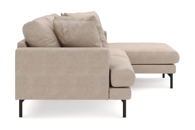 Menard 3-sits Högervänd L-formad Divansoffa i Tyg - Beige - Products - Möbler - Soffa - Divansoffa & schäslongsoffa - 4 sits soffa med divan