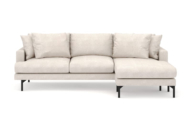 Menard 3-sits Högervänd L-formad Divansoffa i Tyg - Beige - Products - Möbler - Soffa - Divansoffa & schäslongsoffa - 4 sits soffa med divan