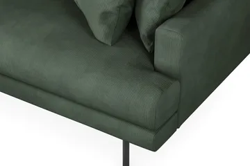 Menard 3-sits Vänstervänd L-formad Divansoffa i Manchester - Grön - Products - Möbler - Soffa - Divansoffa & schäslongsoffa - 3 sits soffa med divan