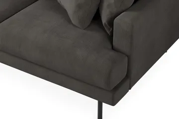 Menard 3-sits Vänstervänd L-formad Divansoffa i Manchester - Mörkgrå - Products - Möbler - Soffa - Divansoffa & schäslongsoffa - 3 sits soffa med divan